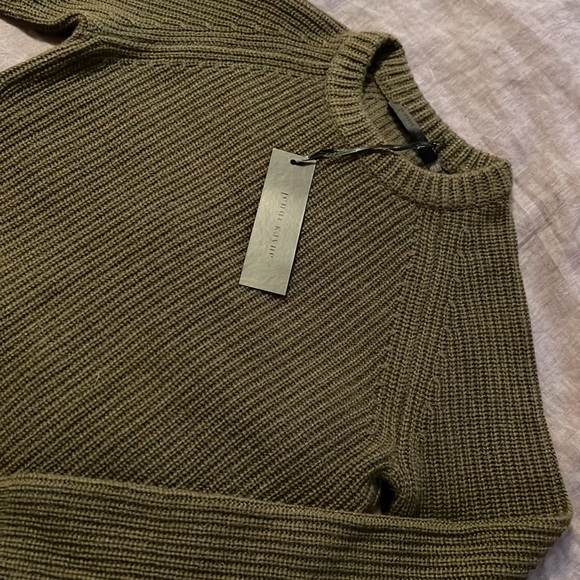 Jenni Kayne Sweaters - Jenni Kayne - Cashmere Fisherman Sweater Olive XS